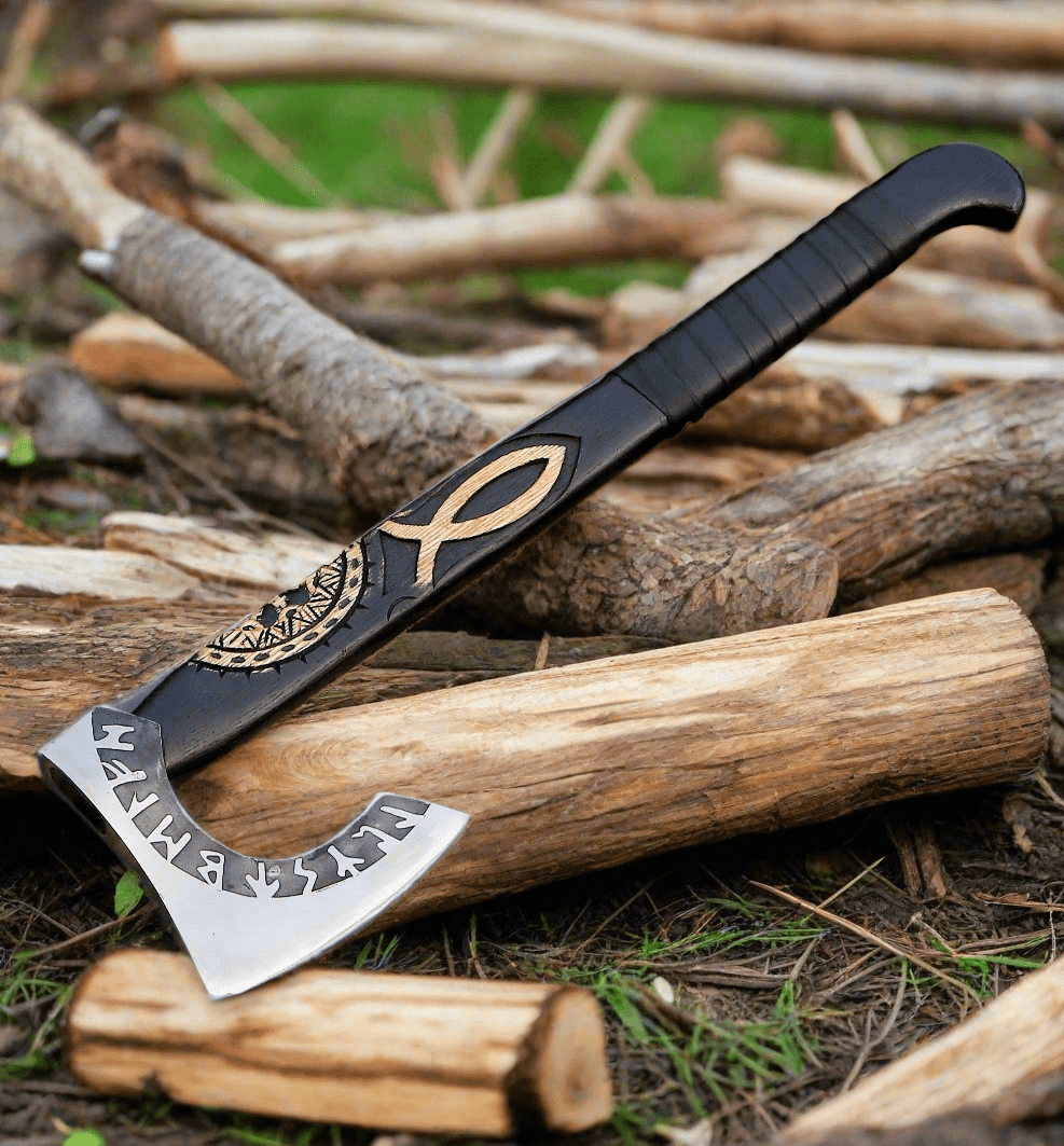 Camping and Outdoor Long wood Handle Axe - ZAB KNIVES