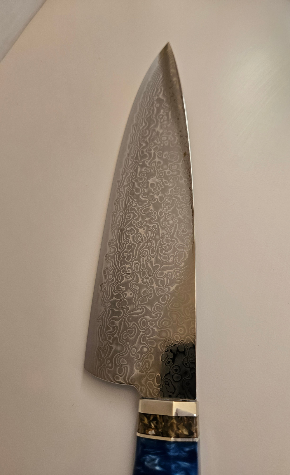 Premium Damascus Steel Chef Knife with Stabilized Maple Burl Handle – Sharp, Durable, and Perfectly Balanced