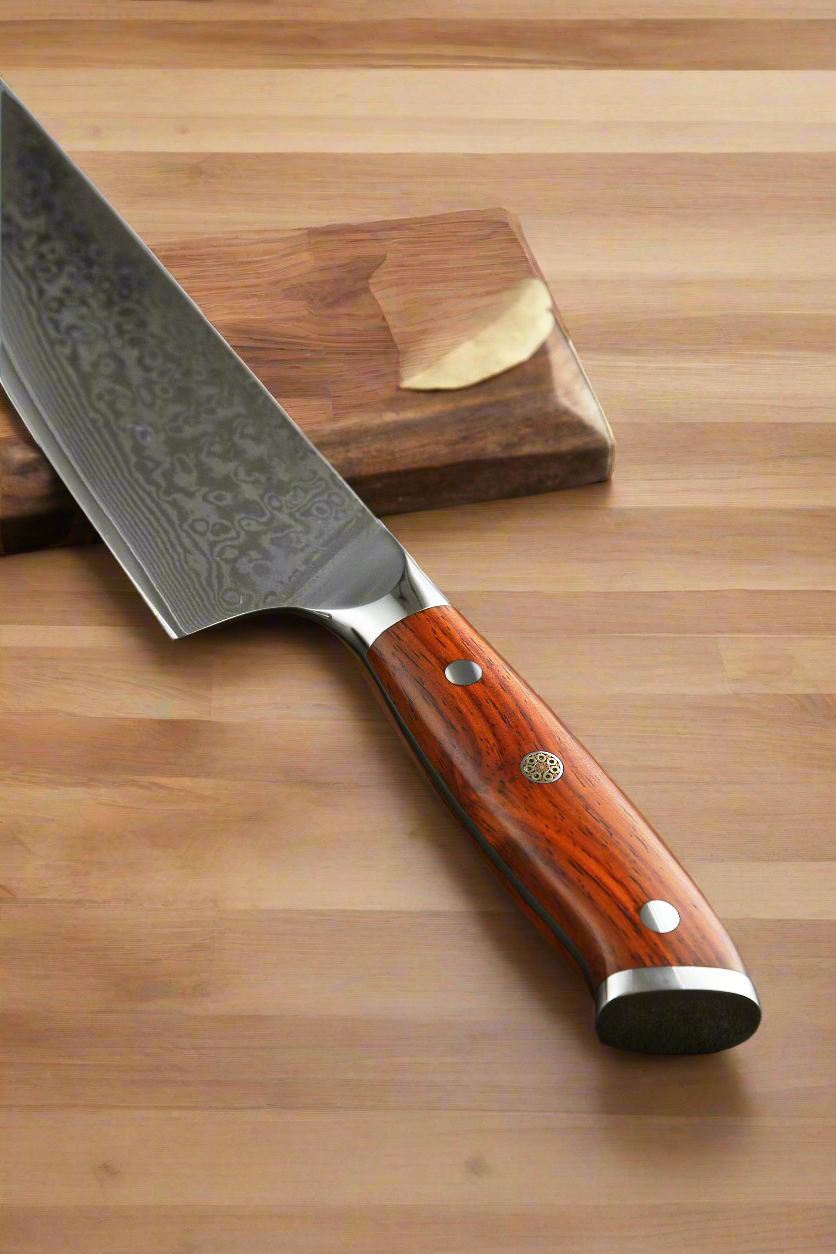 08-Inch Professional Chef Knife – 67-Layer Damascus Steel | Rosewood Handle