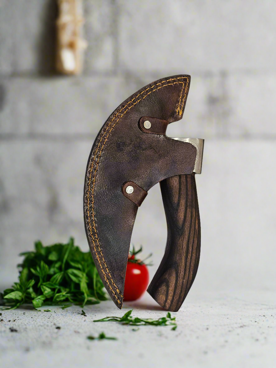 Hand Forged Viking Pizza Axe Slicer - Personalized Engraved Wedding Anniversary Gift