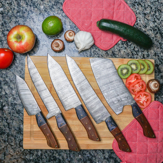 KNIFE SET DAMASCUS 