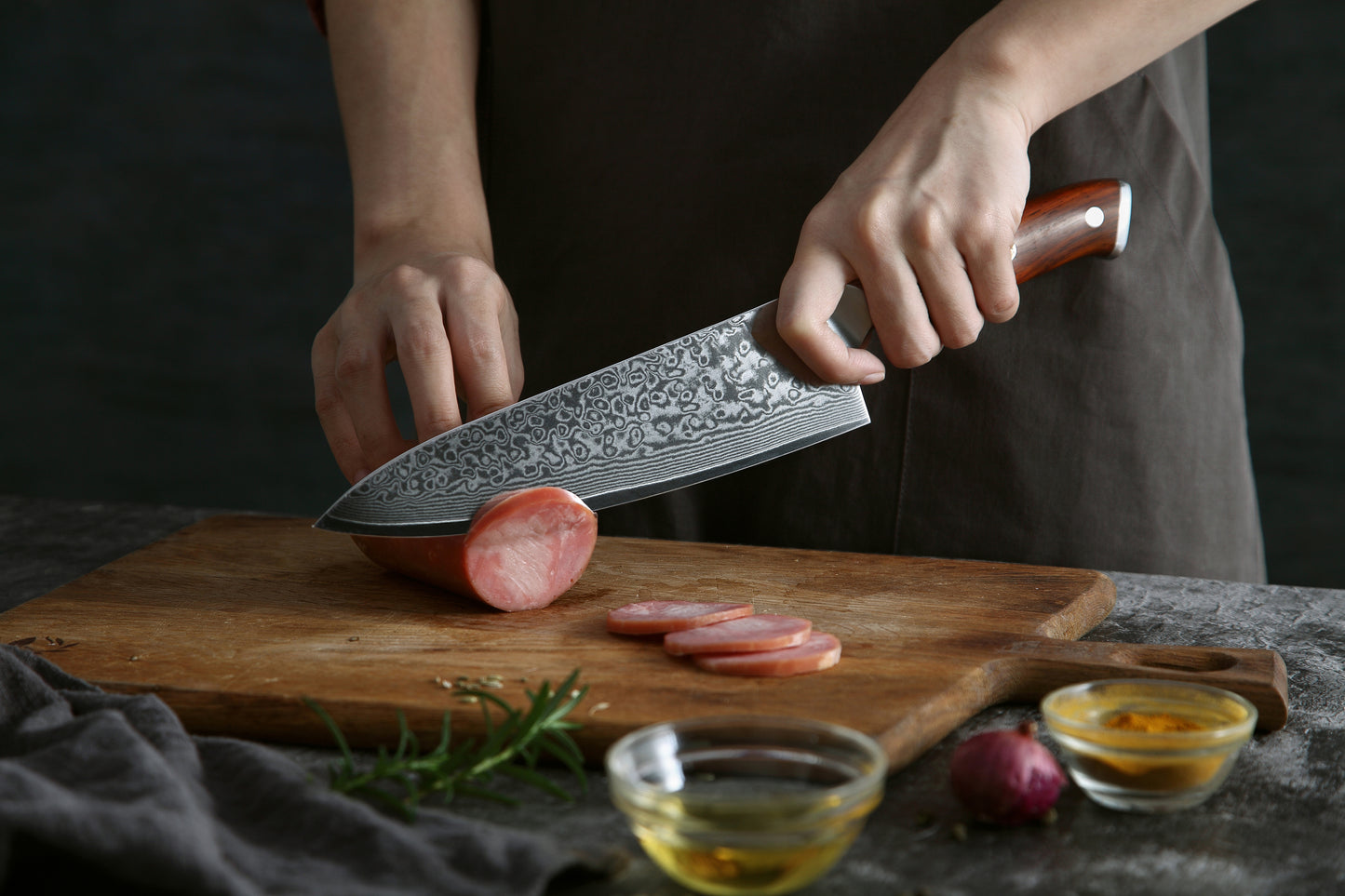 08-Inch Professional Chef Knife – 67-Layer Damascus Steel | Rosewood Handle